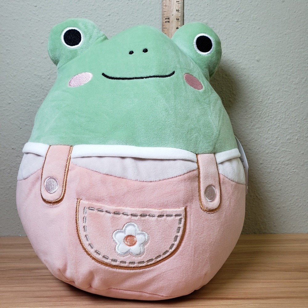 Squishmallows Baratelli Plush‎ Suspender Frog Cutesy Spring Easter Collectible